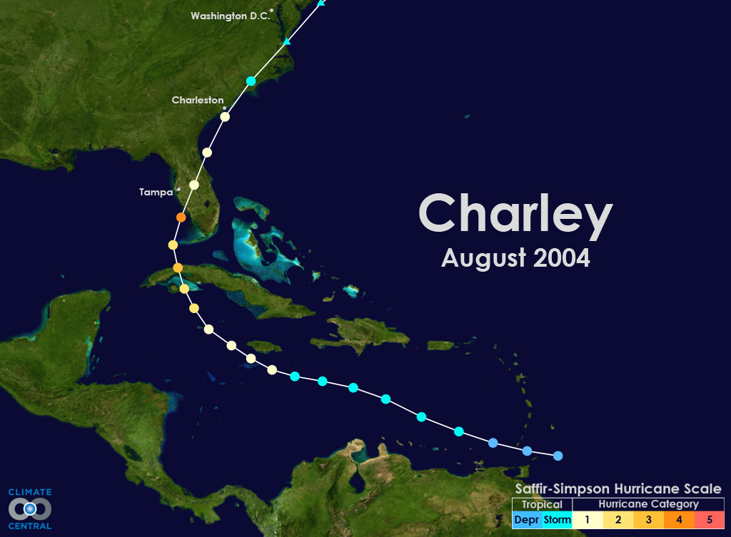 Hurricane Tracks 10 Recent Major Storms To Hit The U S Climate Central